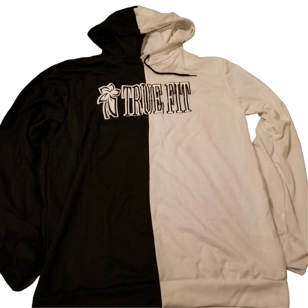 Men's two tone hoodie.